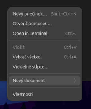 Nautilus - context menu