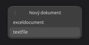 Nautilus - context menu "new file" action